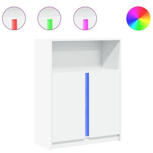vidaXL puhvetkapp LED-tulega, valge, 77 x 34 x 100 cm, tehispuit
