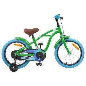 vidaXL Laste Bike 16 Tolli 4&ndash;6 aastastele Roheline