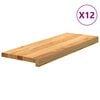 vidaXL trepiastmed 12 tk, helepruun, 70x25x2 cm, tammepuit