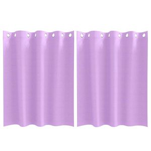 vidaXL Kardinad r&otilde;ngastega 2 pcs Lilla 140 x 140 cm Pol&uuml;ester