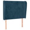 vidaXL voodipeats servadega, tumesinine, 103x23x118/128 cm, samet