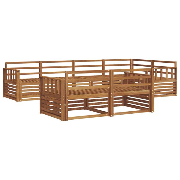 vidaXL V&auml;li diivanikomplekt 7 pcs Neutraalne Tugev akatsiapuu