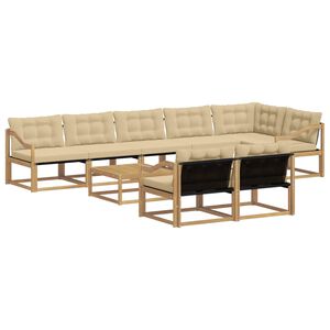 vidaXL V&auml;li diivanikomplekt 9 pcs Valge ja Beez 79 x 79 x 37 cm