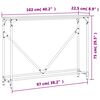 vidaXL konsoollaud, suitsutatud tamm, 102 x 22,5 x 75 cm, tehispuit