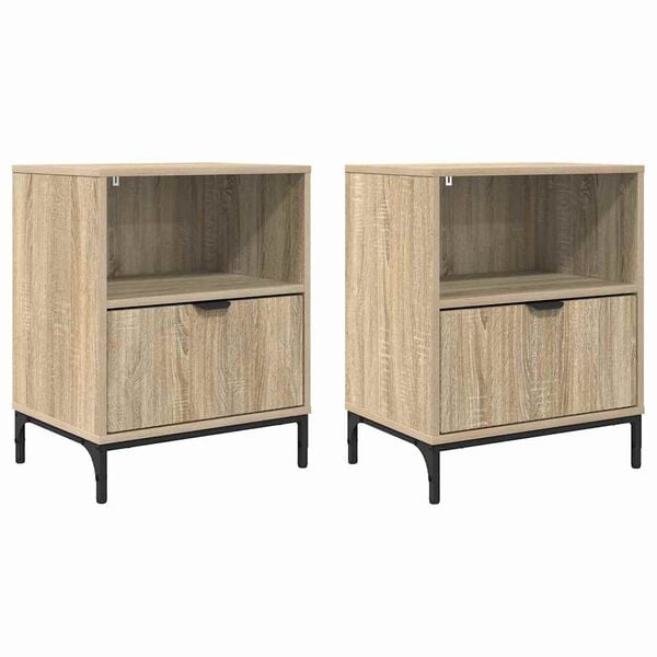 vidaXL &Ouml;&ouml;lambi kapp 2 pcs Sonoma tamm 49 x 36 x 61 cm Tehispuit