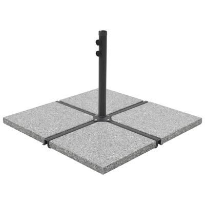 vidaXL päevavarju raskusplaadid, 4 tk, hall graniit, kandiline, 100 kg