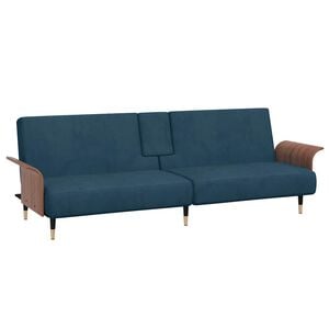 vidaXL diivanvoodi topsihoidjatega, tumehall, samet