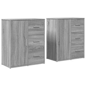 vidaXL puhvetkapid 2 tk, hall Sonoma tamm, 60 x 31 x 70 cm, tehispuit