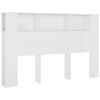 vidaXL voodipeatsi kapp, valge, 160 x 18,5 x 104,5 cm