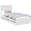 vidaXL Voodi raam sahtliga peaga Valge 100 x 200 cm Inseneripuit