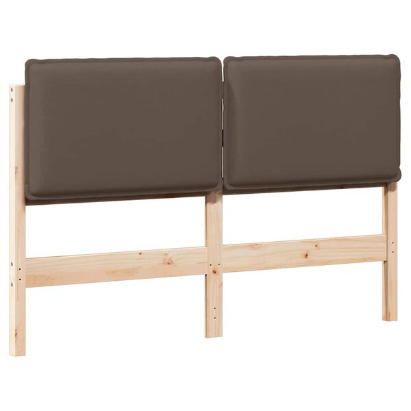 vidaXL Polsterdatud voodiots Looduslik ja Hele Hall 120 cm Tahke m&auml;nd