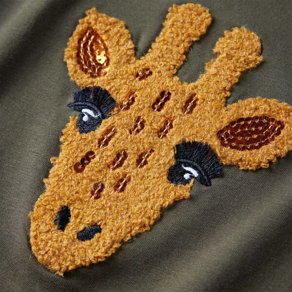 Pikkade varrukatega lastes&auml;rk, khaki, 116