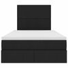 vidaXL LED-valgusega hoiuvoodi madratsiga Must 120 x 200 cm Polüester