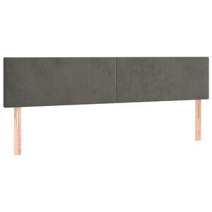 vidaXL voodipeatsid, tumehall, 180x5x78/88 cm, samet