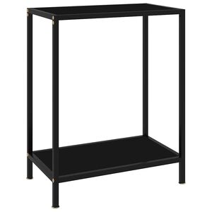 vidaXL konsoollaud, must, 60 x 35 x 75 cm, karastatud klaas