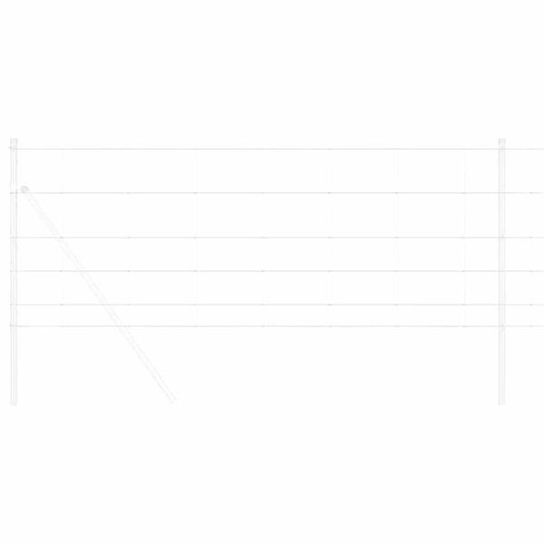 vidaXL Karjamaa-aed Hõbedane 50 x 0,8 m Tsingitud teras