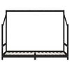 vidaXL lastevoodi raam, must, 80 x 200 cm, m&auml;nnipuit