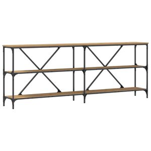 vidaXL Konsoollaud riiuliga Artisani tamme 200 x 30 x 75 cm Tehispuit