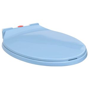 vidaXL vaikselt suletav prill-laud, kiirkinnitusega, sinine, ovaalne
