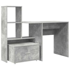 vidaXL Laud Betoonhall Tehispuit 131,5 x 50 x 106,5 cm