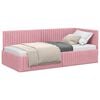 vidaXL Nurgavoodi raam peaga Roosa 90 cm x 200 cm Samet