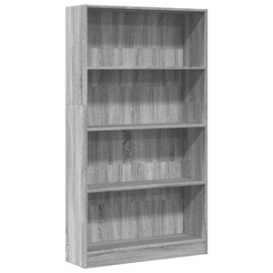 vidaXL raamaturiiul, hall Sonoma tamm, 80x24x143 cm, tehispuit