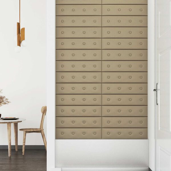 vidaXL Seina Peatsi 12 pcs Cappuccino 60 x 15 cm Kunstnahk