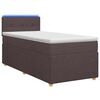 vidaXL Vedruvoodi madratsiga peaga Tume pruun 100 x 200 cm kangas