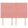 vidaXL peatsiplaat, roosa, 144 x 5 x 118/128 cm, samet