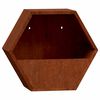 vidaXL seina taimekastid 2 tk, rooste, Corten teras, 30x10x25 cm