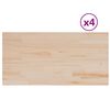 vidaXL lauaplaadid 4 tk, ristk&uuml;lik, 100x50x2,5 cm, m&auml;nnipuit
