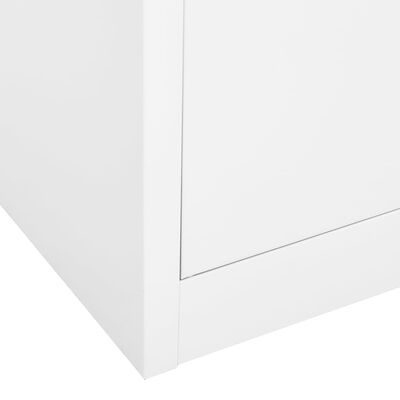 vidaXL kontorikapp, valge, 90 x 40 x 180cm, teras, karastatud klaas