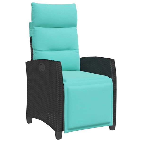 vidaXL allalastava seljatoega aiatool, k&uuml;lglauaga, must, pol&uuml;rotang