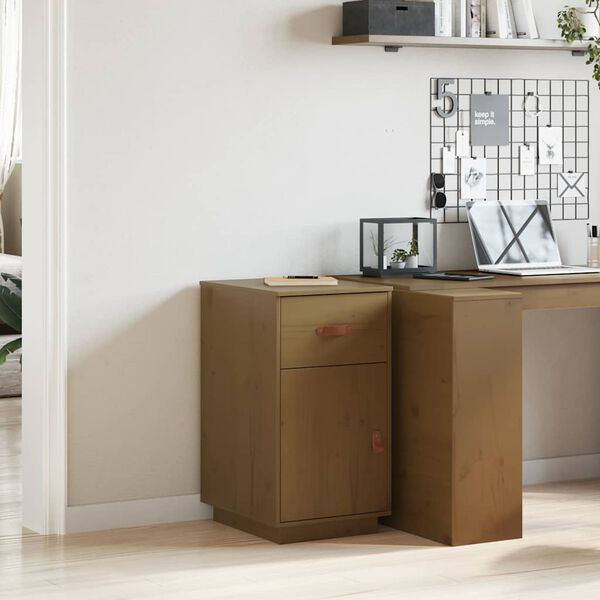 vidaXL lauaalune sahtlikapp, meekarva, 40x50x75 cm, toekas männipuit