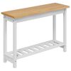 VidaXL Konsoollaud EKAI Valge 112 x 35 x 76 cm Toekas m&auml;nnipuit