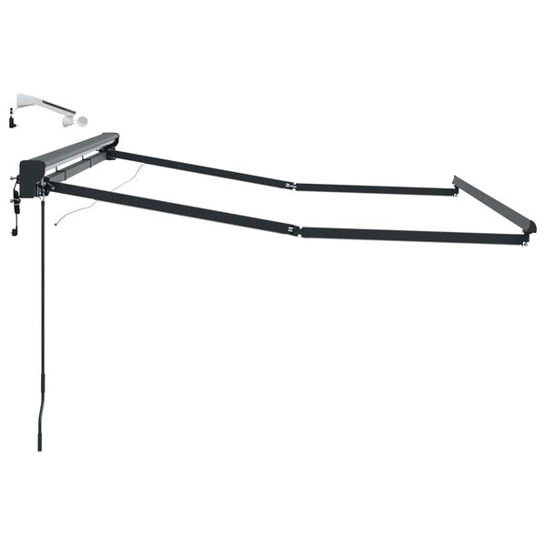 vidaXL Elektriline varikatus LEDidega Antratsiit 3 x 2 m Alumiinium