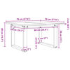 vidaXL kohvilaud, O-raam, 70 x 70 x 40 cm, m&auml;nnipuit ja teras