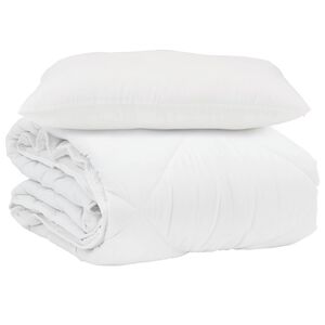 vidaXL Suvised teki padjaga 2 pcs Valge Mikrofiiber
