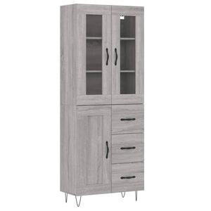 vidaXL k&otilde;rge kapp, hall Sonoma tamm, 69,5 x 34 x 180 cm, tehispuit