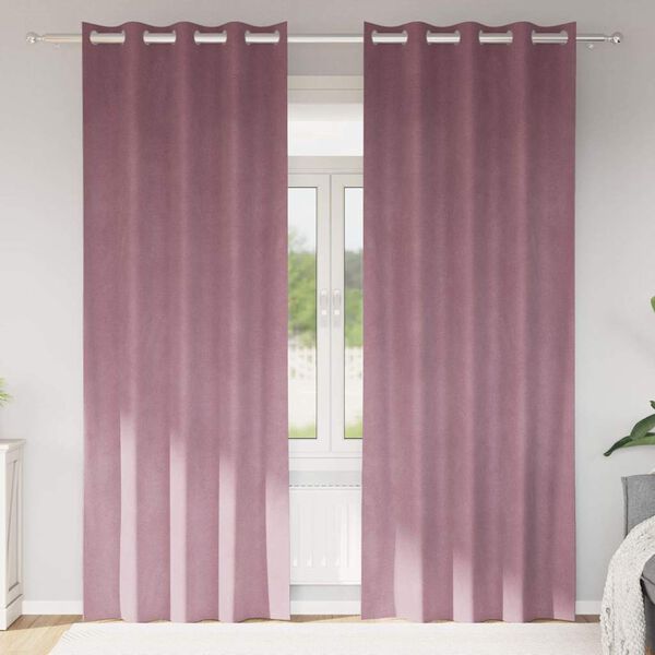 vidaXL Pimendavad kardinad 2 pcs Tumepink 140 x 245 cm Samet