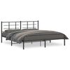 vidaXL metallist voodiraam peatsiga, must, 183x213 cm