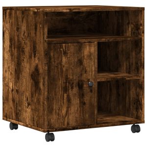 vidaXL ratastega printerialus, Sonoma tamm, 60x50x67 cm
