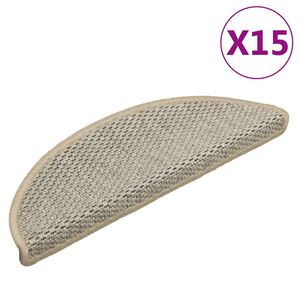 vidaXL isekleepuv trepivaip, 15 tk, 56x17x3 cm, heleroheline