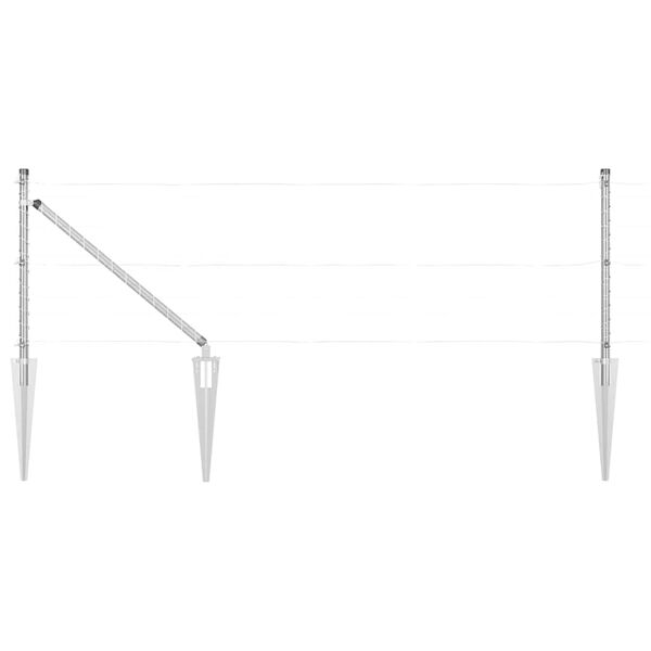 vidaXL Aiapost 13 pcs Hõbedane Teras