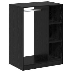 vidaXL Garderoobikapp riiuliga Must tamm 77 x 48 x 102 cm
