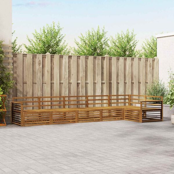 vidaXL V&auml;li diivanikomplekt 6 pcs Neutraalne Tugev akatsiapuu