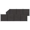 vidaXL Aia komplekt 8 tk 1311 x 186 cm WPC ja Alumiinium Must