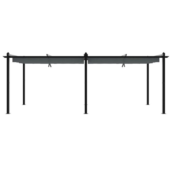 vidaXL aialehtla ülestõstetava katusega, antratsiit, 3x6 m, alumiinium