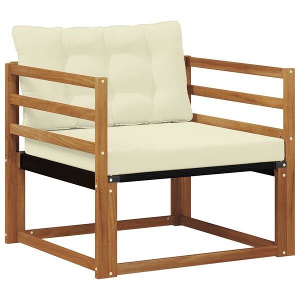 vidaXL V&auml;li diivanikomplekt Tugev acacia puit ja Textilene Neutraalne