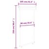 vidaXL rõdu külgsein, 105 x 250 cm, must